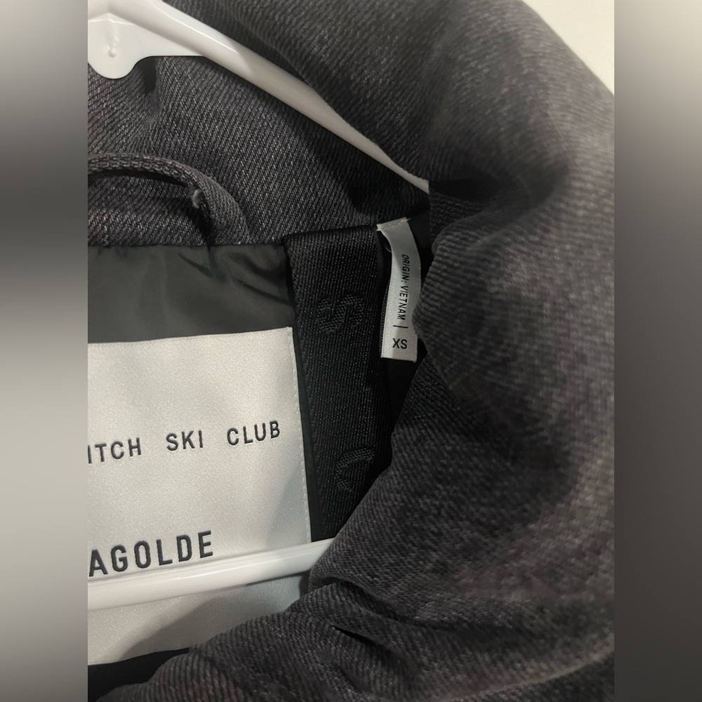 AGOLDE Relaxed 
Nova Denim Puffer In Marbled Blk (washed BIk) Puffer Jacket XS - Picture 10 of 16